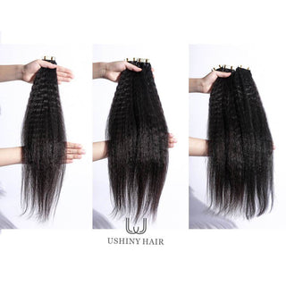 Cambodian Hair  Kinky Straight Wave Tape-In Extension