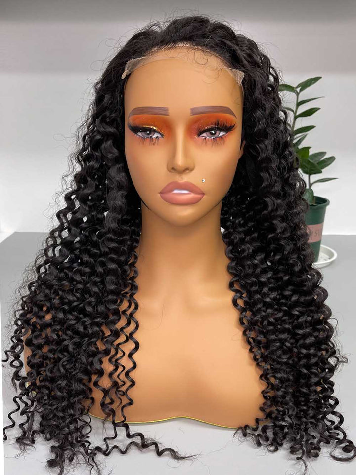 Cambodian Hair Curly  Wave  HD 5x5 6x6 Closure Wig