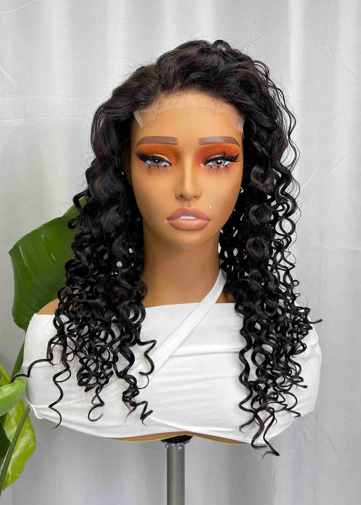 Cambodian Hair Water  Wave  HD 5x5 6x6 Closure Wig