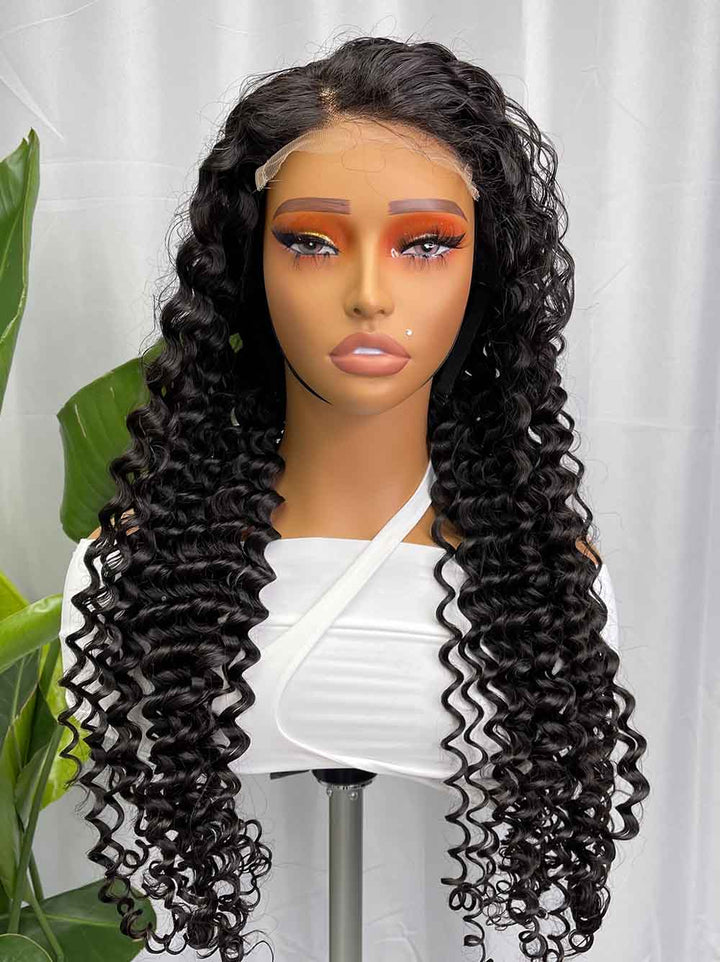 Cambodian Hair Deep  Wave  HD 5x5 6x6 Closure Wig