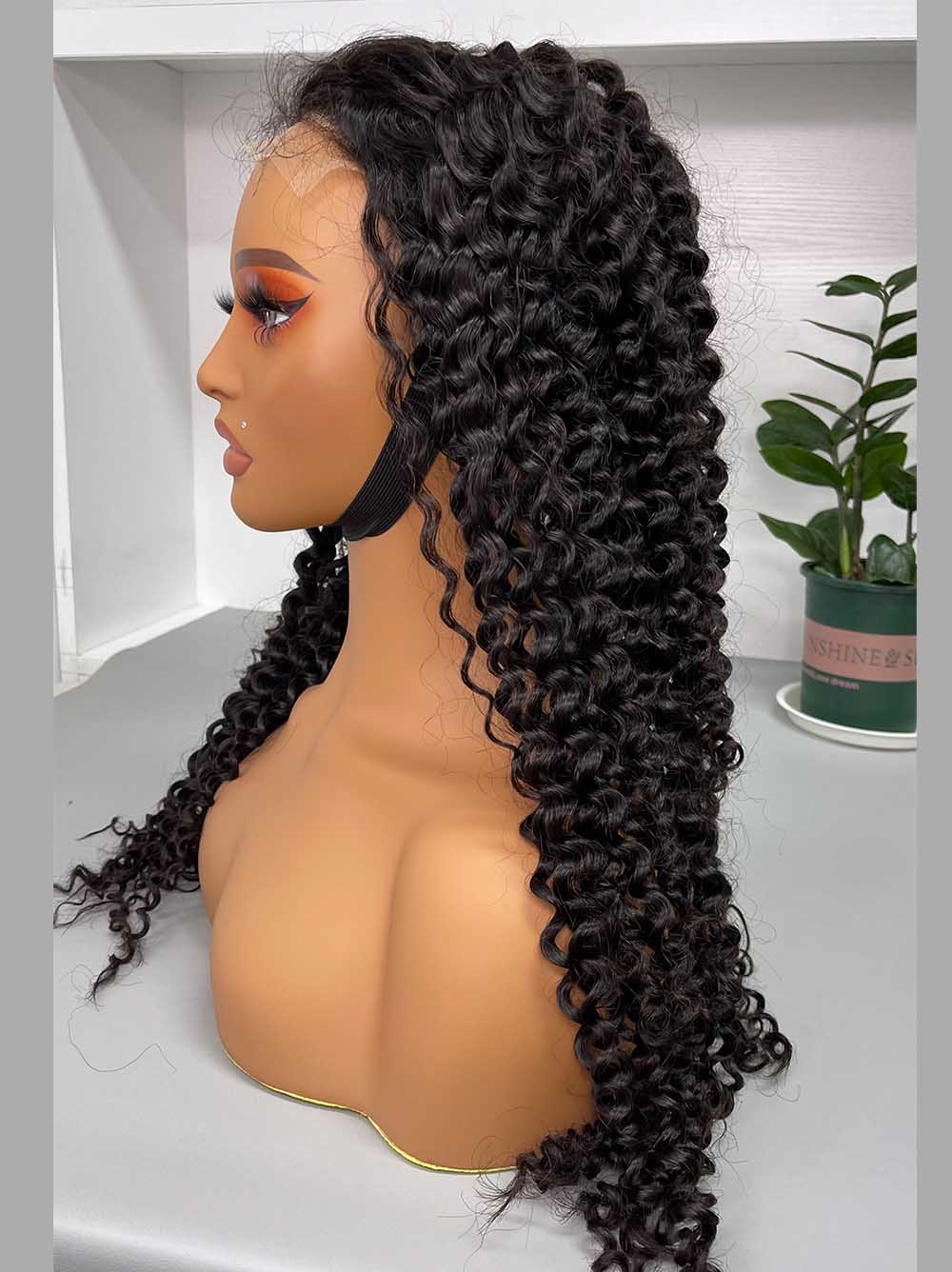 Cambodian Hair Curly  Wave  HD 5x5 6x6 Closure Wig