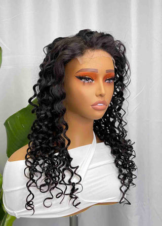 Cambodian Hair Water  Wave  HD 5x5 6x6 Closure Wig