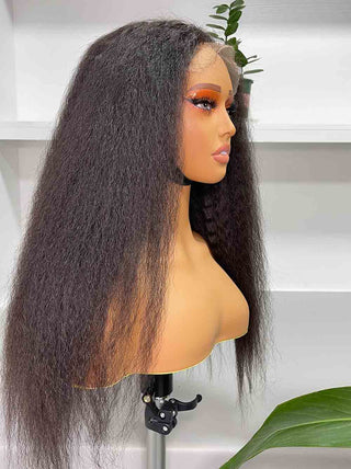 Cambodian Hair Kinky Straight  HD 5x5 6x6 Closure Wig