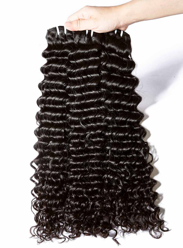 CAMBODIAN DEEP WAVE HAIR BUNDLES DEALS 3 BUNDLES