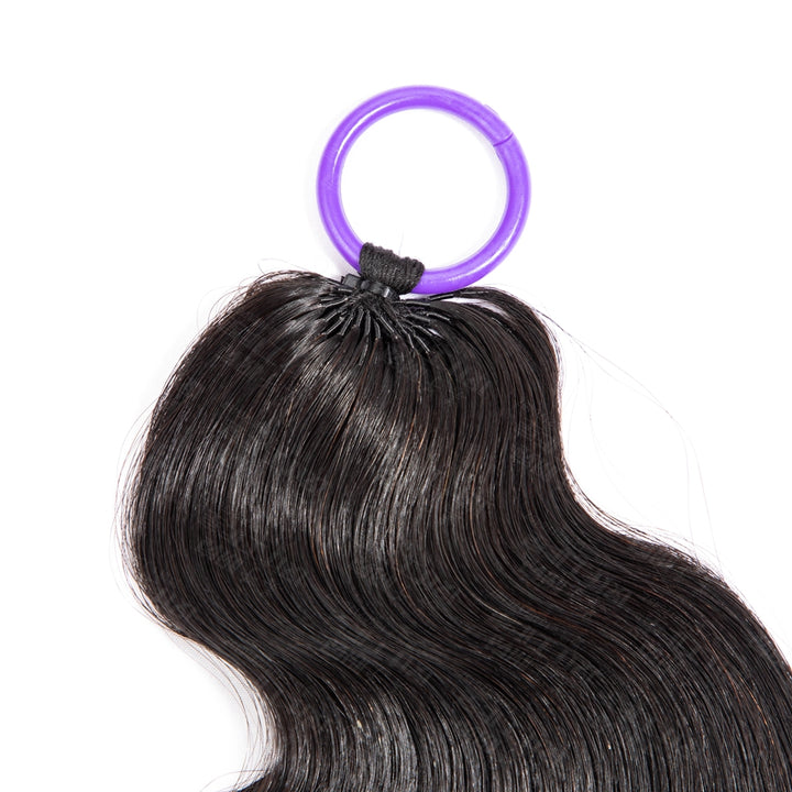 Feather Crochet Braids | Body Wave Natural Black Human Hair Extensions (50g/40pcs)