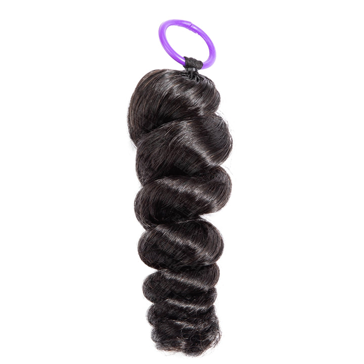 Feather Crochet Braids | Loose Wave Natural Black Human Hair Extensions (50g/40pcs)