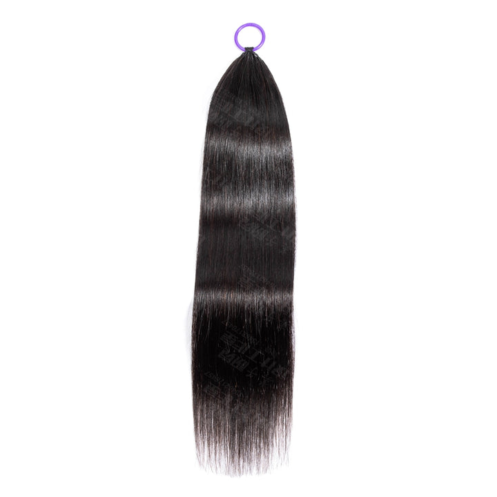 Feather Crochet Braids | Straight Natural Black Human Hair Extensions (50g/40pcs)