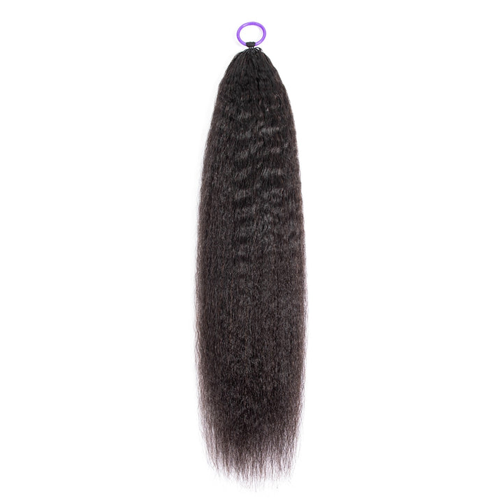 Feather Crochet Braids | Kinky Straight Natural Black Human Hair Extensions (50g/40pcs)