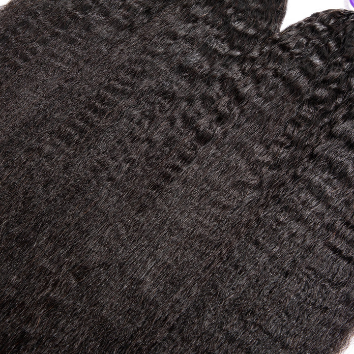 Feather Crochet Braids | Kinky Straight Natural Black Human Hair Extensions (50g/40pcs)