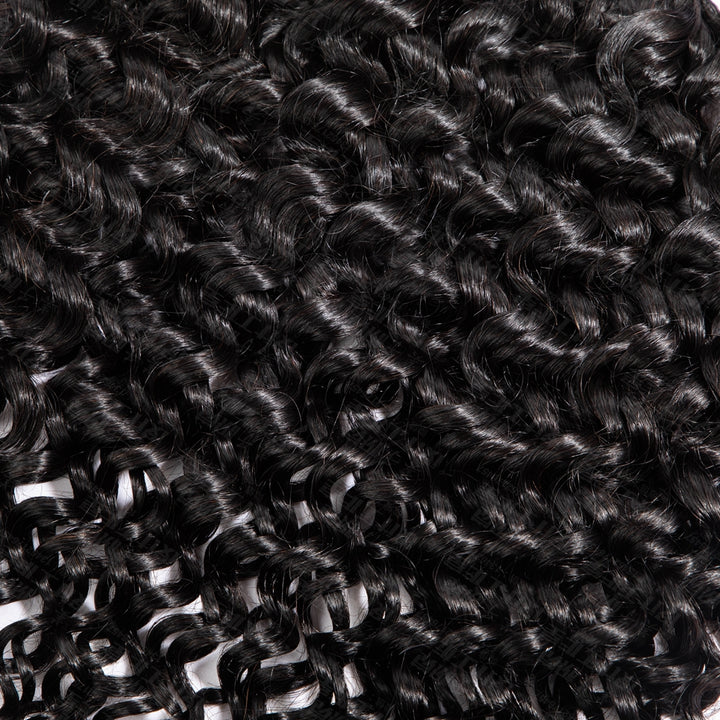Feather Crochet Braids | Water Wave Natural Black Human Hair Extensions (50g/40pcs)