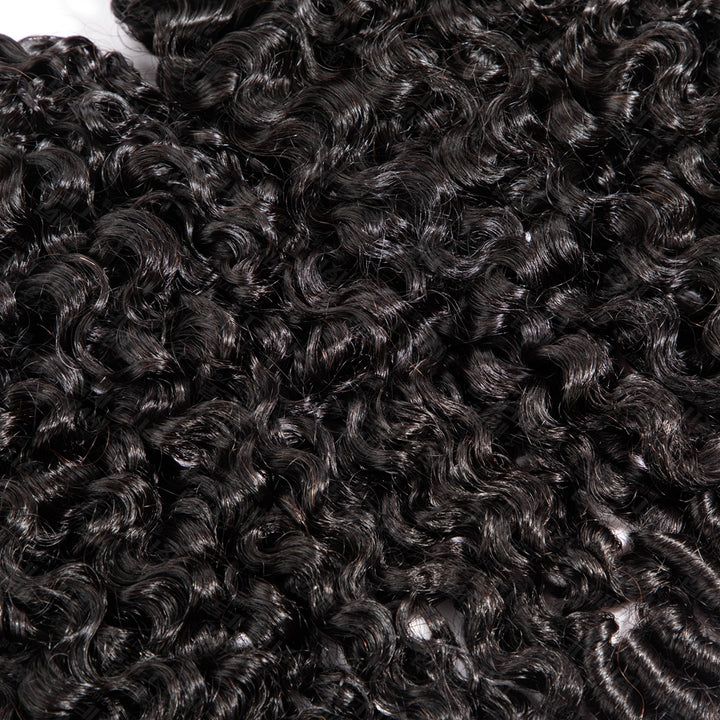 Feather Crochet Braids | Burmese Spiral Natural Black Human Hair Extensions (50g/40pcs)
