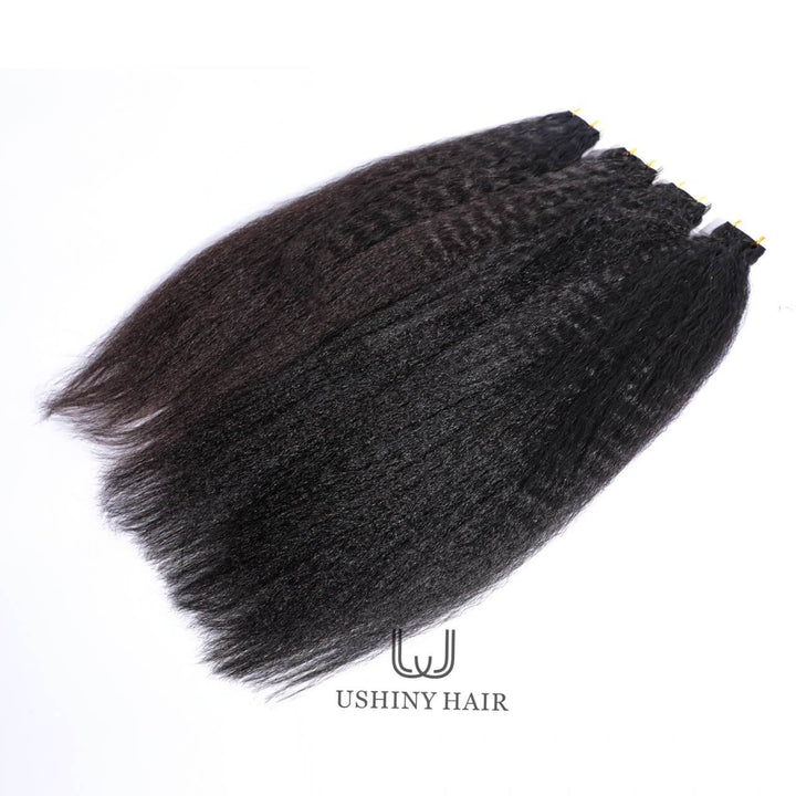 Cambodian Hair  Kinky Straight Wave Tape-In Extension