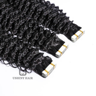 Cambodain Hair kinky Curly Tape-In Extension