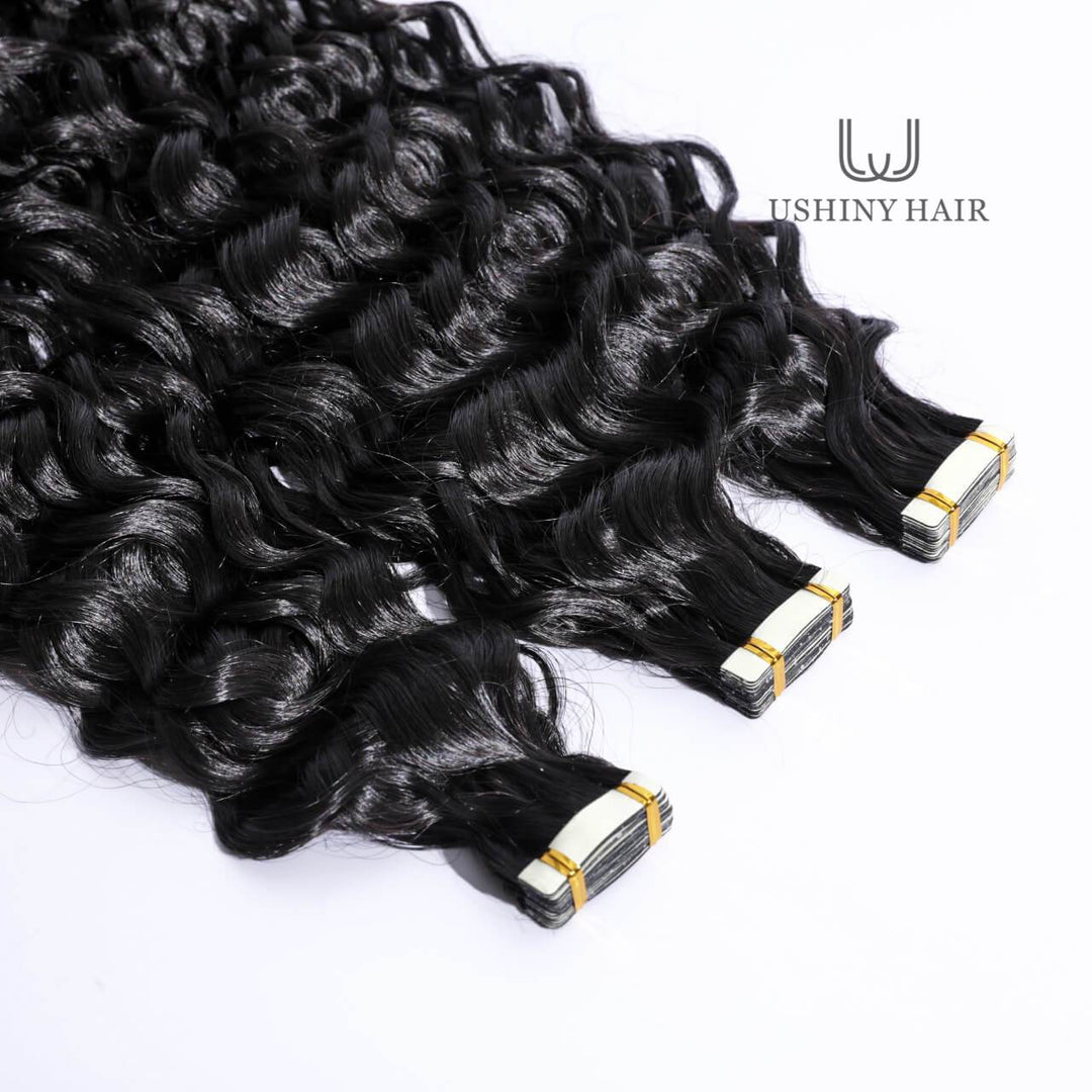 Cambodian Hair Water Wave Tape-In Extension