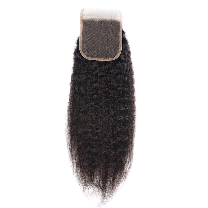 Cambodian Hair Kinky Straight Lace Closure
