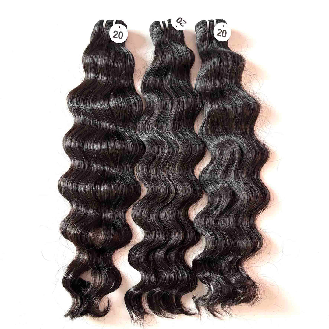 CAMBODIAN NATURAL  WAVE HAIR BUNDLES DEALS 3 BUNDLES