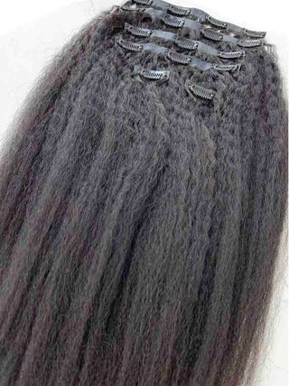 Cambodian Hair Seamless Kinky straight Clip Ins