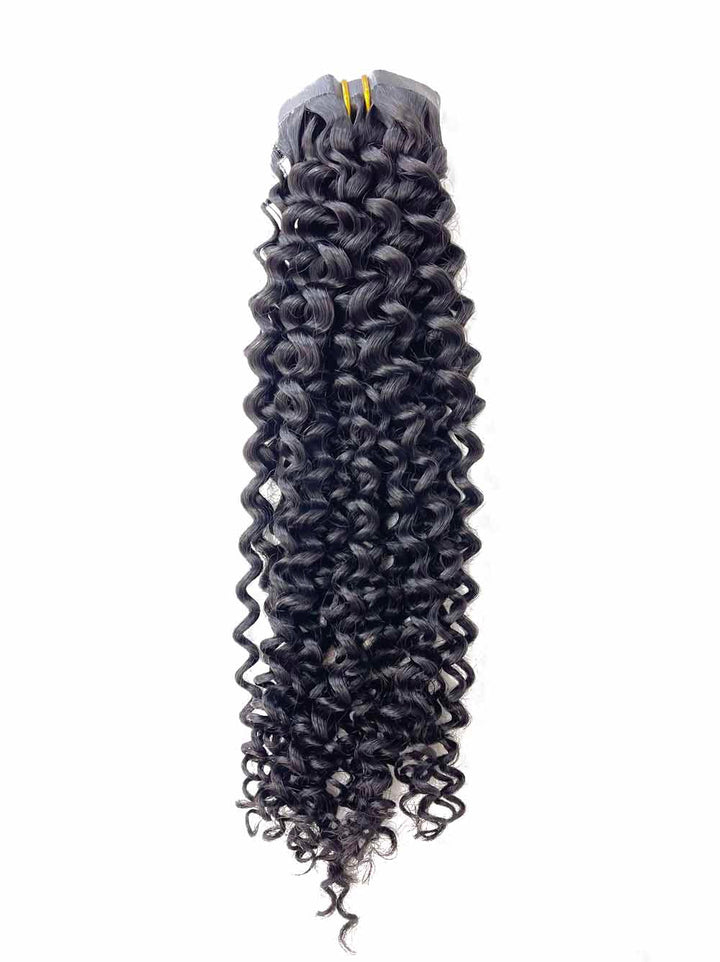 Cambodian Hair Seamless Curly Wave Clip Ins