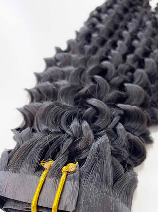 Cambodian Hair Seamless Curly Wave Clip Ins