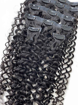 Cambodian Hair Seamless Deep Wave Clip Ins