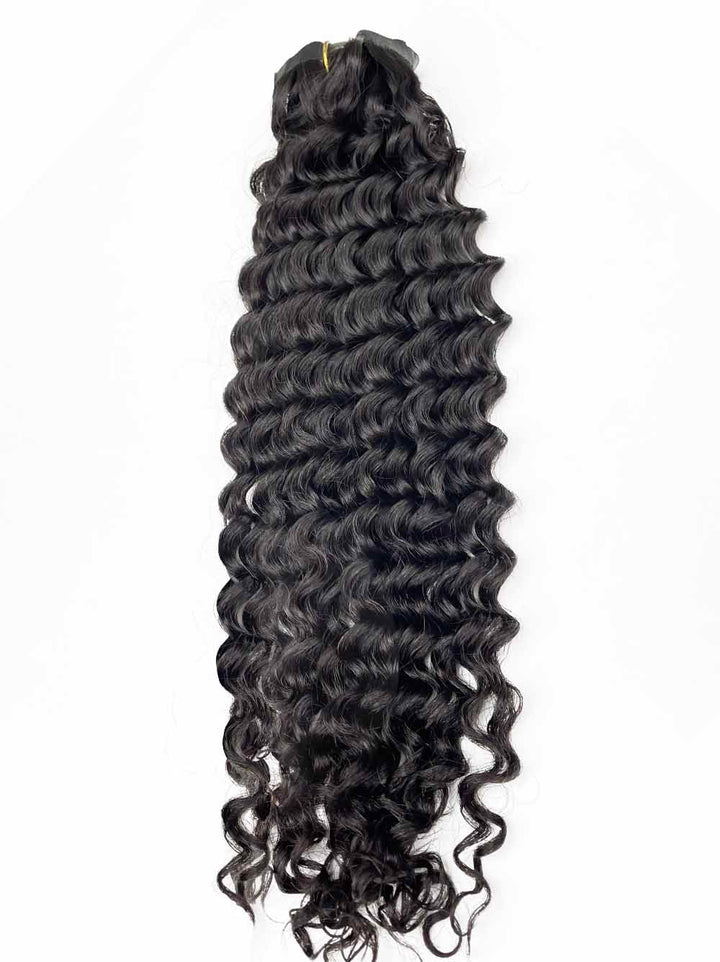 Cambodian Hair Seamless Deep Wave Clip Ins