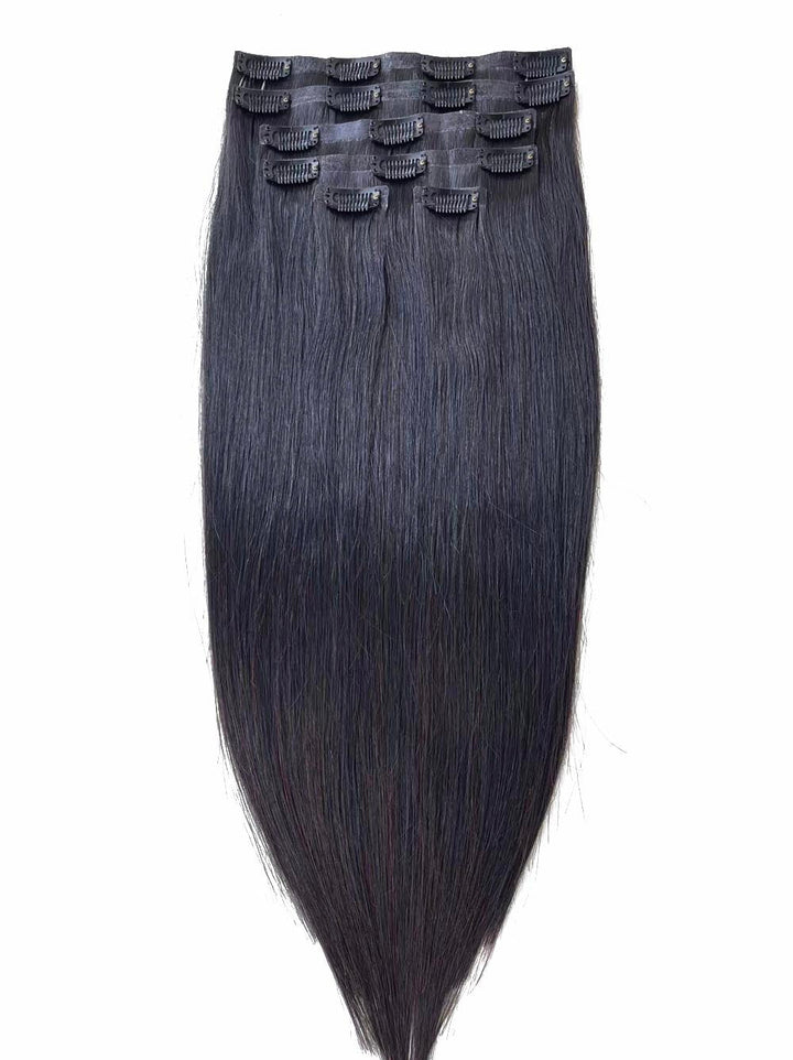 Cambodian Hair Seamless Straight  Clip Ins
